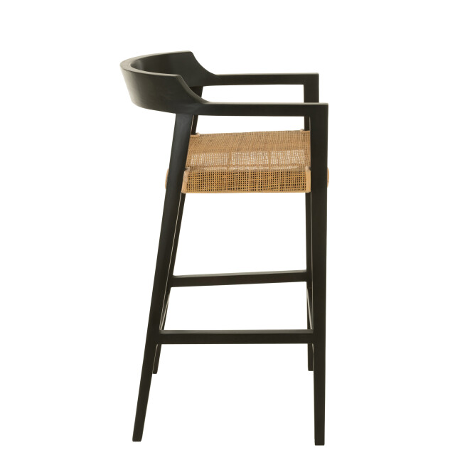 J-Line Barstool emma teak black/brown 43760 large
