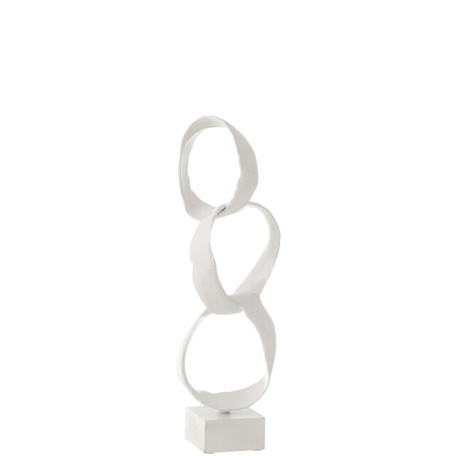 J-Line Figure rings on foot aluminium white small 23578 large