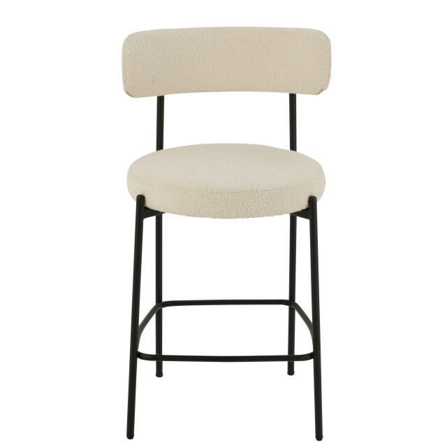 J-Line Bar chair boucle plywood/polyester white/black 50852 large