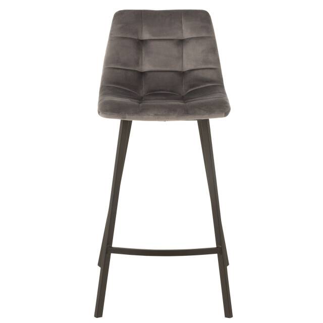 J-Line Barstool olivier textile/metal grey 15486 large