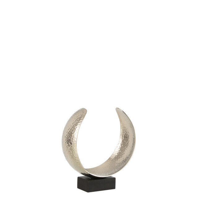 J-Line Metal moon decoration silver small 29048 large