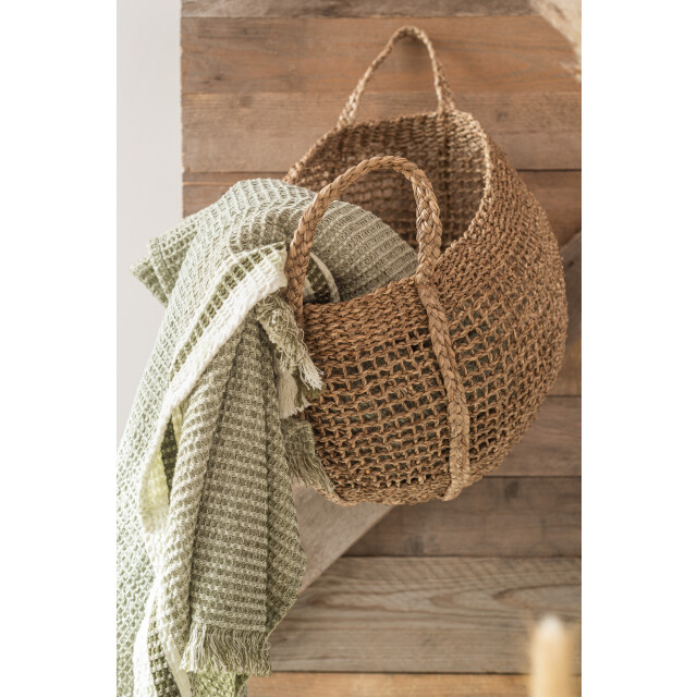 J-Line Set of 2 baskets tosai seagrass natural 11116 large