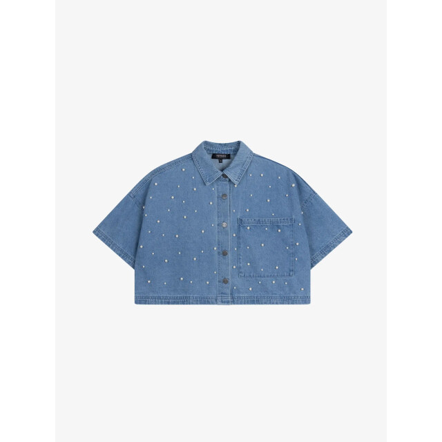 Refined Department Dames blouse adeline pearl denim blue R2508771685-204 large