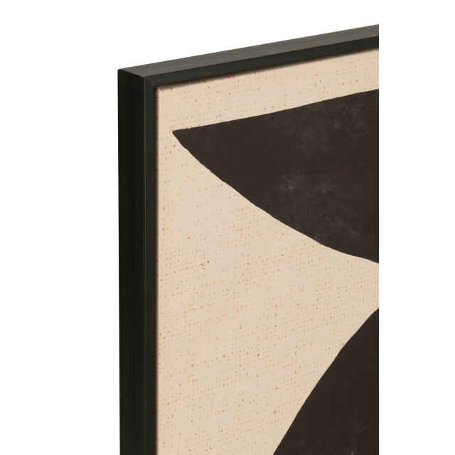 J-Line Frame shapes ethnic wood/canvas brown/black 30282 large