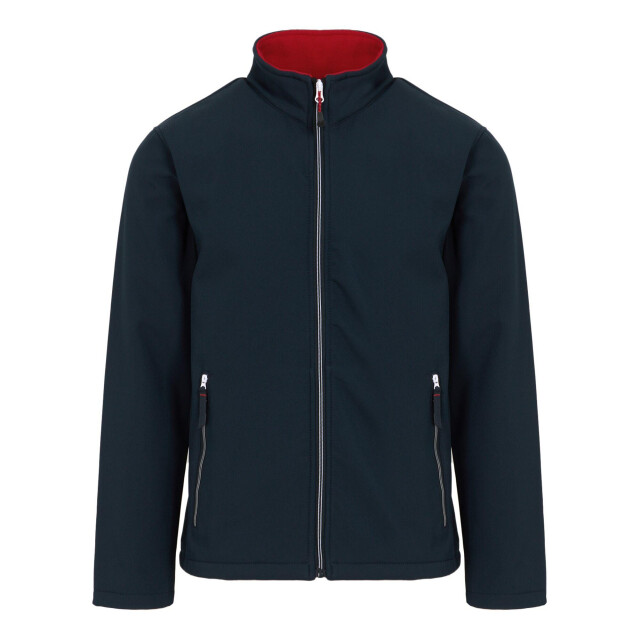 Regatta Heren ascender effen dubbellaags soft shell jas UTLT208_navyclassicred large
