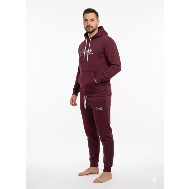 Indigo Denim Denim joggingpak heren bordeaux ID056 large