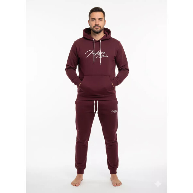 Indigo Denim Denim joggingpak heren bordeaux ID056 large