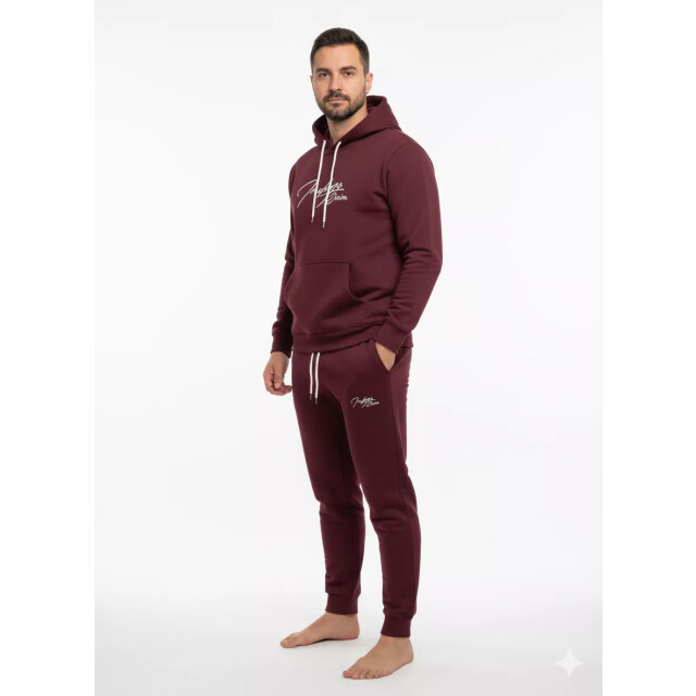 Indigo Denim Denim joggingpak heren bordeaux ID056 large