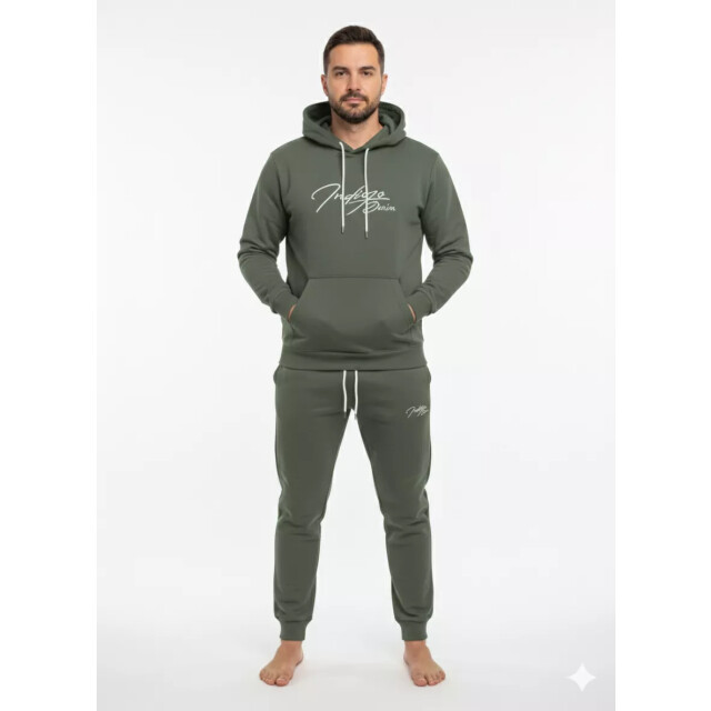 Indigo Denim Denim joggingpak heren donker ID054 large