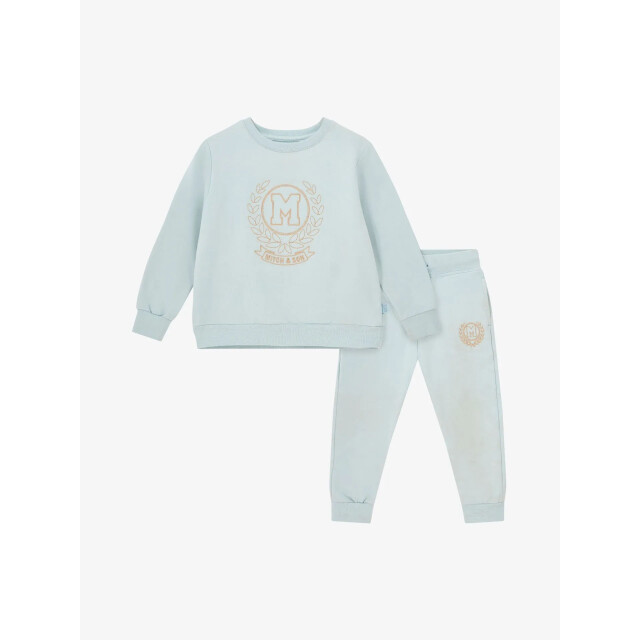 Mitch & Son Jongens joggingpak jaxon crest embroidery sky blue MS25406-4005-SKY-BLUE large