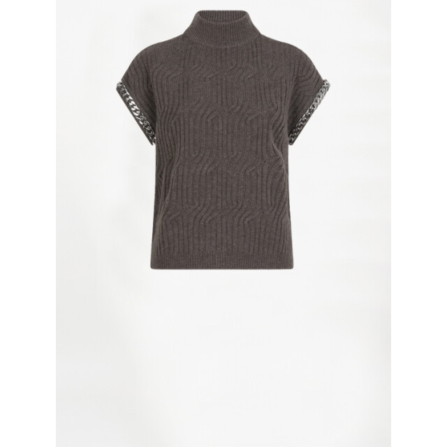 Dante 6 D6 meloe sleeveless chain sweater D6 Meloe Sleeveless Chain Sweater/9520 Antique grey large