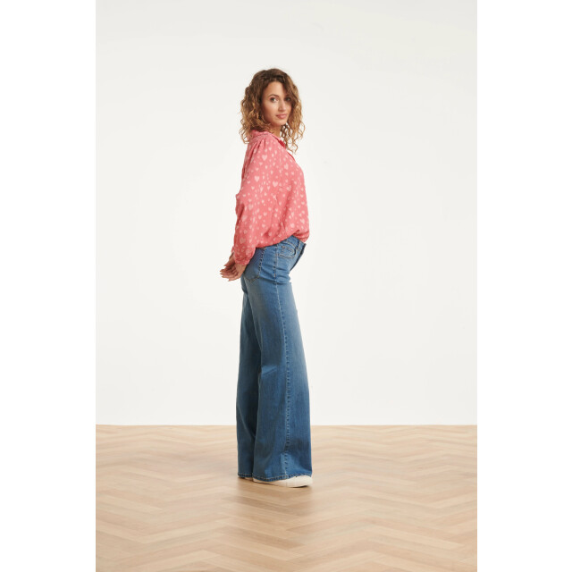 Smashed Lemon Mediumblauwe flared jeans | 25629-825-4XL large