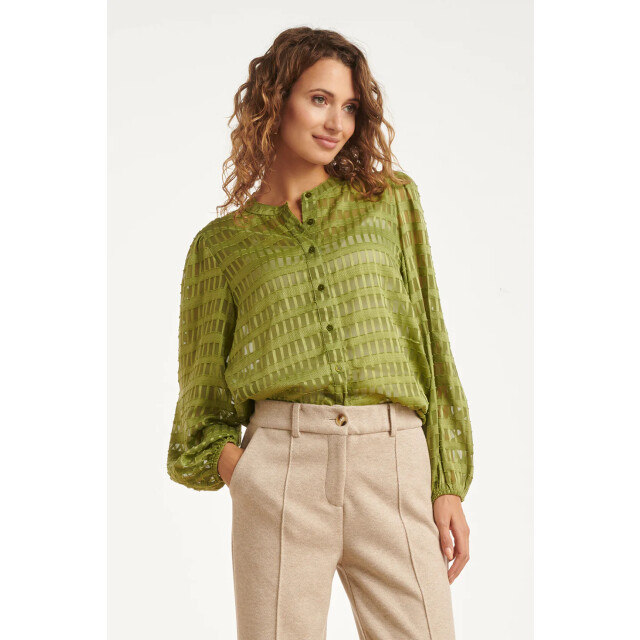 Smashed Lemon Damesblouse met structuur | 25697-550-S large