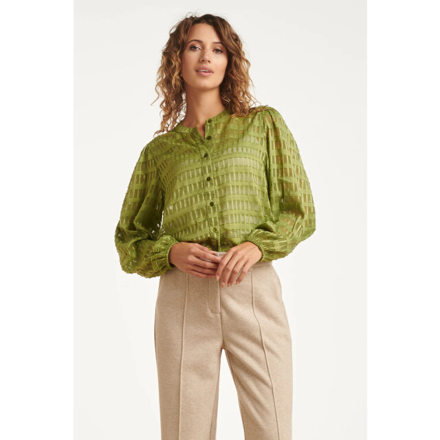 Smashed Lemon Damesblouse met structuur | 25697-550-S large