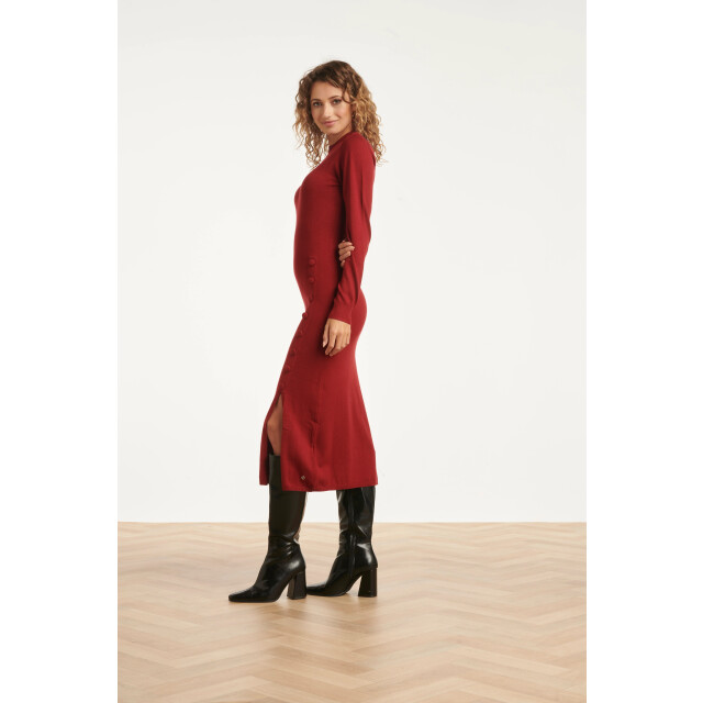 Smashed Lemon Damesgebreide jurk met lurex | 25503-470-L large