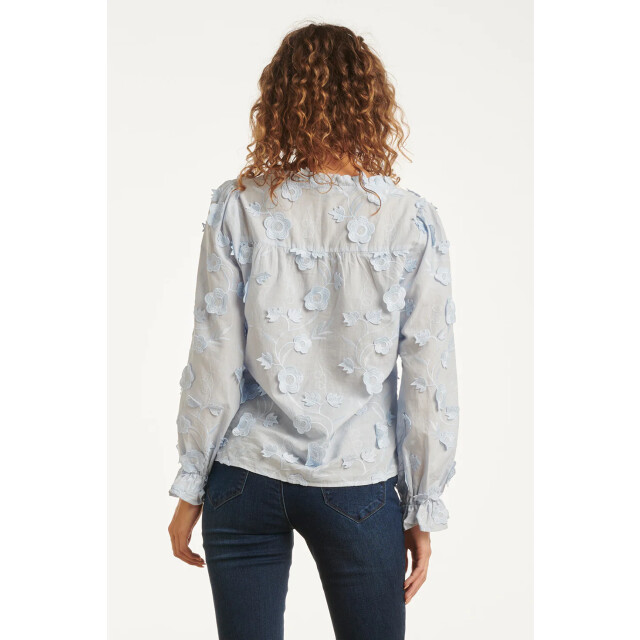 Smashed Lemon Dames3d bloemenprint top met v hals | 25624-600-4XL large