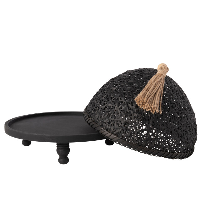 J-Line Fly hood food fir wood black 52465 large