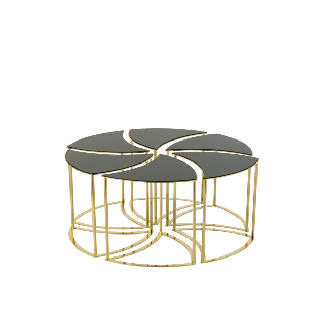 J-Line Tafels tornado metaal-glas (6-delig) 35926 large