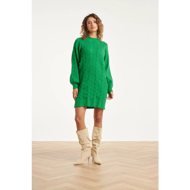 Smashed Lemon Damesgestructureerd gebreide jurk | 25507-530-3XL large