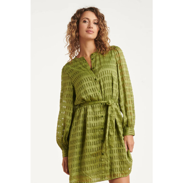 Smashed Lemon Dameskorte jurk met structuur | 25698-550-S large