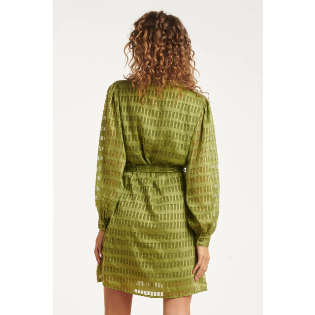 Smashed Lemon Dameskorte jurk met structuur | 25698-550-S large