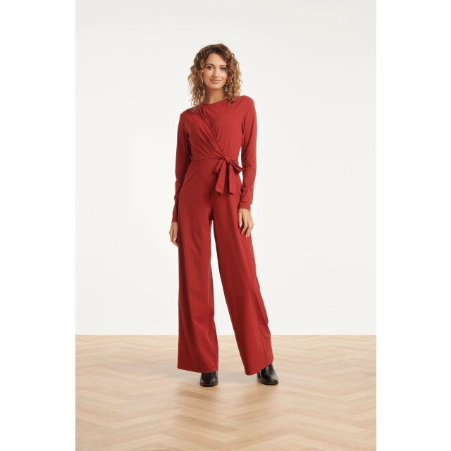 Smashed Lemon Jumpsuit met ronde hals in travelkwaliteit | 25667-470-XS large