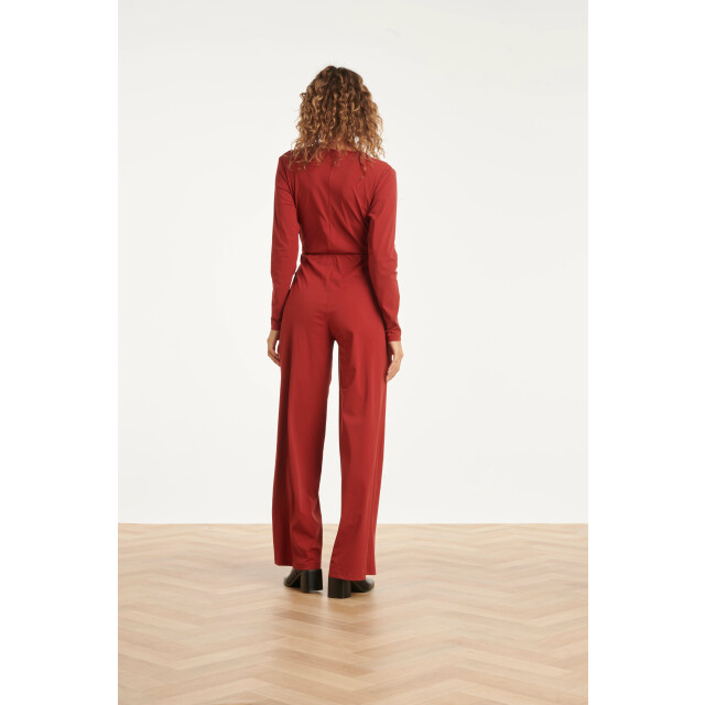 Smashed Lemon Jumpsuit met ronde hals in travelkwaliteit | 25667-470-XS large