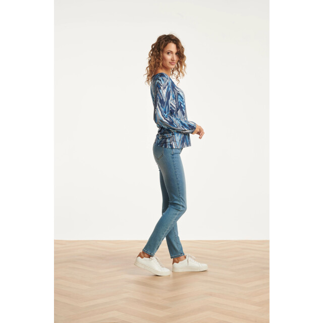 Smashed Lemon Mediumblauwe skinny jeans | 25631-825-XS large
