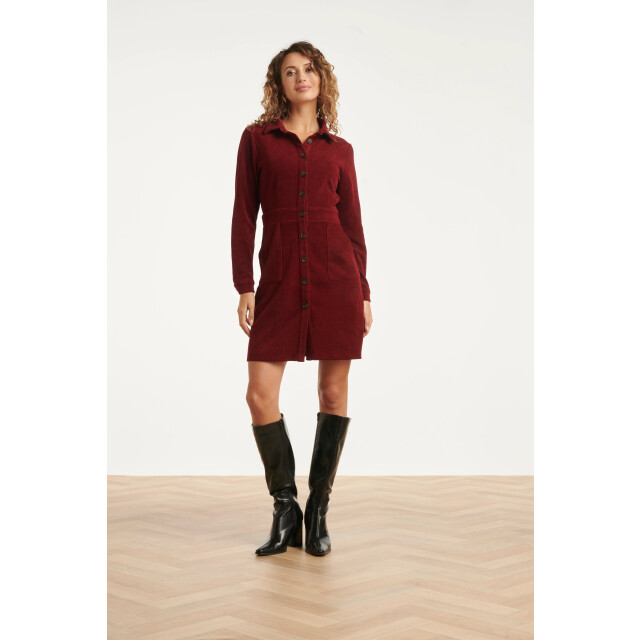 Smashed Lemon Damescorduroy overhemdjurk | 25625-470-XXL large