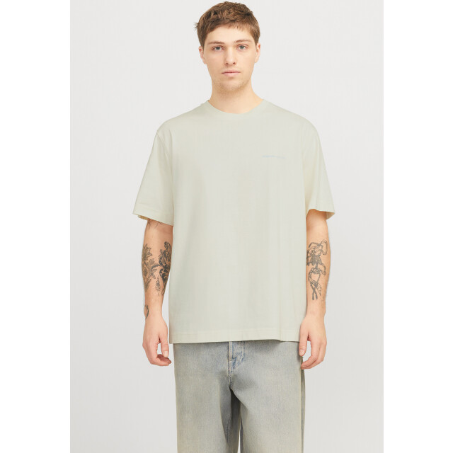 Jack & Jones Heren t-shirt jorparos easter ronde hals antique white 12273171-Antique White large