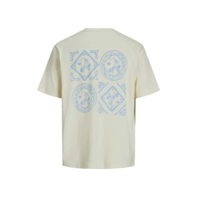Jack & Jones Heren t-shirt jorparos easter ronde hals antique white 12273171-Antique White large