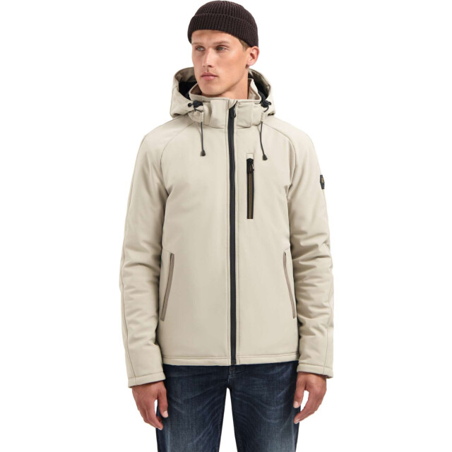 No Excess Jacket short fit hooded softshell s stone 29630807SN-014 large