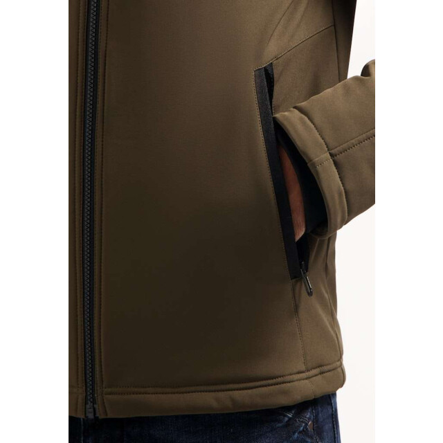 No Excess Jacket short fit hooded softshell s taupe 29630807SN-044 large