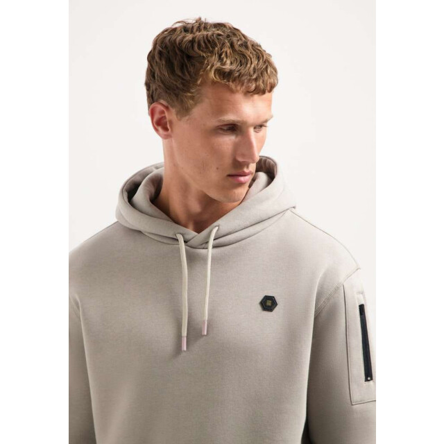 No Excess Sweater hooded brushed clay 29130850-018 large
