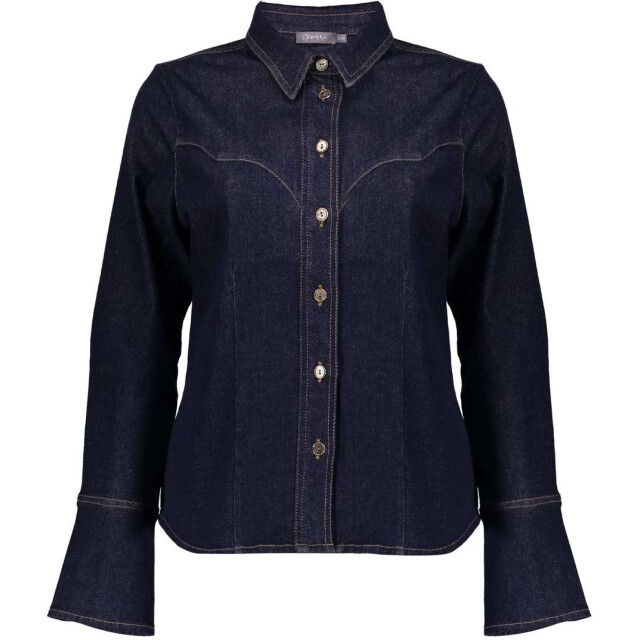 Geisha Blouse dark blue denim 53503-10-000880 large