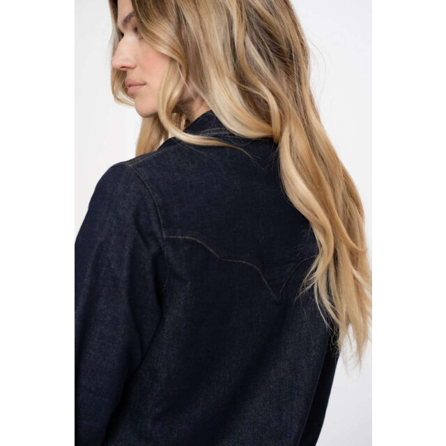 Geisha Blouse dark blue denim 53503-10-000880 large