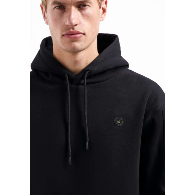 No Excess Sweater hooded brushed black 29130850-020 large