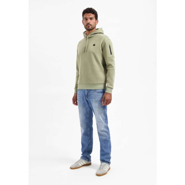 No Excess Sweater hooded brushed light moss 29130850-197 large