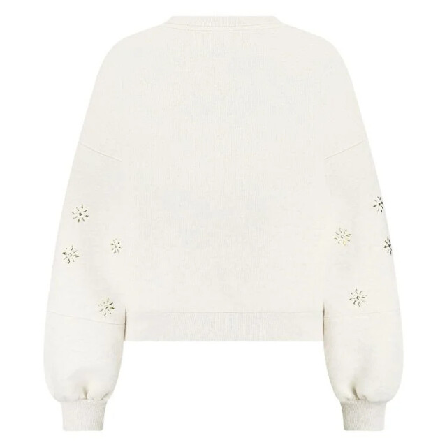 Nukus Nkf03029 9 amadora sweater flowerstuds sand NKF03029  9 large