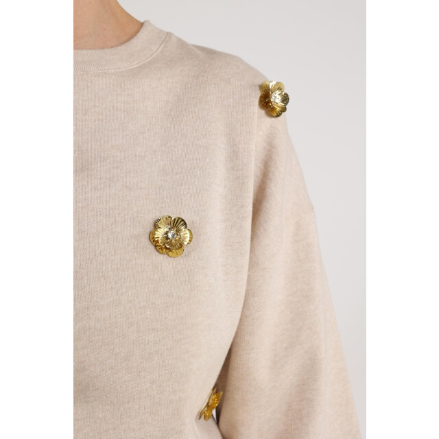 Nukus Nkf03021 54 beatriz pullover flower sand melange NKF03021  54 large
