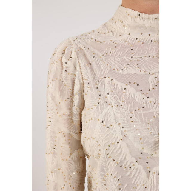 Nukus Nkf01002 17 puck top leaf paillet off white NKF01002  17 large