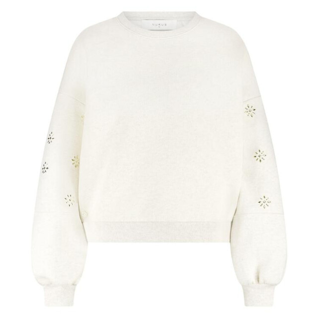 Nukus Nkf03029 9 amadora sweater flowerstuds sand NKF03029  9 large