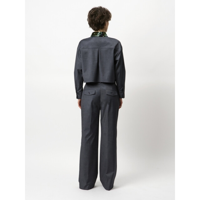 Dante 6 D6 cybella embellished shirt D6 Cybella Embellished Shirt/9601 Granite Grey Melange large