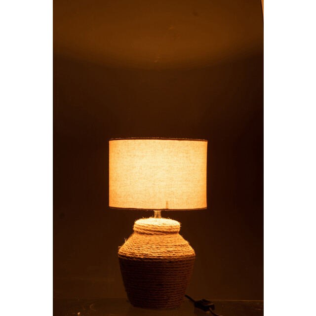 J-Line Lamp kap keramiek linnen small meli 31393 large