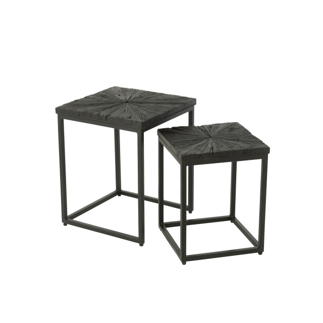 J-Line Bijzettafels hout-ijzer shanil (2-delig) 37750 large