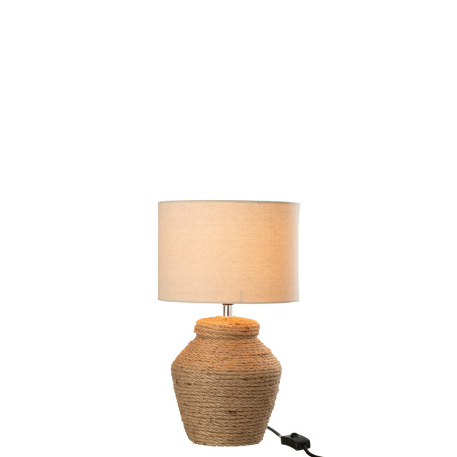 J-Line Lamp kap keramiek linnen small meli 31393 large