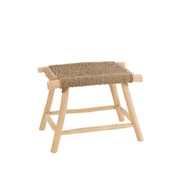 J-Line Krukje gras teak hout naturel large timo 21104 large