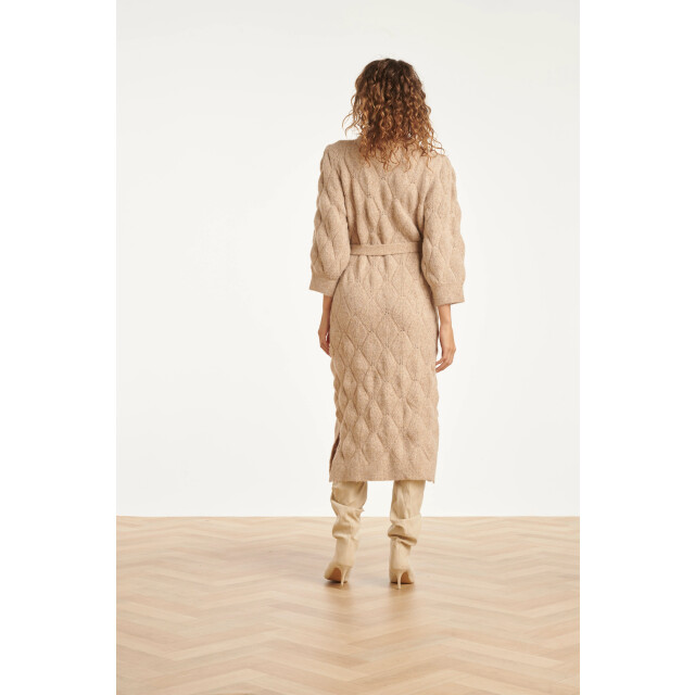 Smashed Lemon Damesgebreide midi jurk | 25501-735-L large