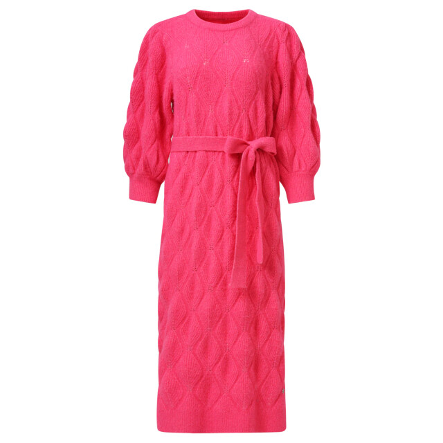 Smashed Lemon Damesgebreide midi jurk | 25501-435-XXL large