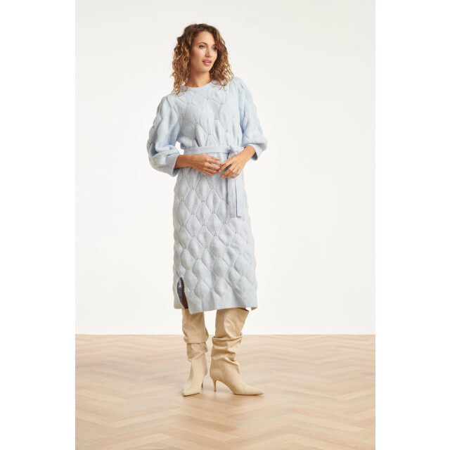 Smashed Lemon Damesgebreide midi jurk | 25501-600-XS large